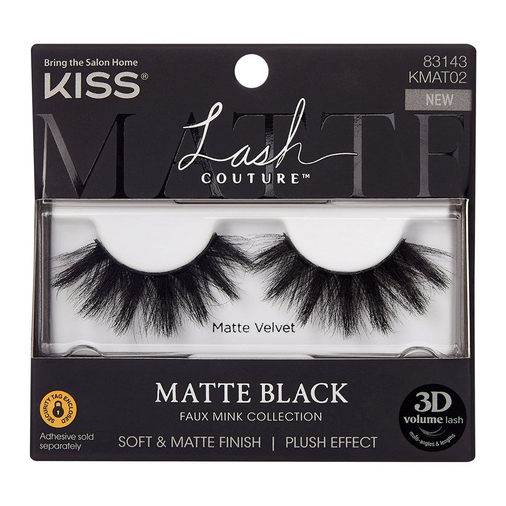 KISS Lash Couture Matte Black Faux Mink Collection, 02, 1 Ea
